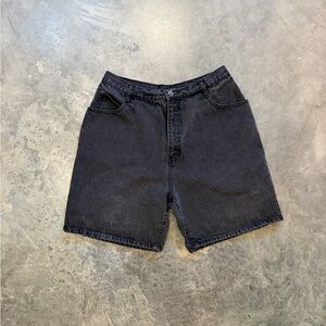 Vintage Black Denim Shorts